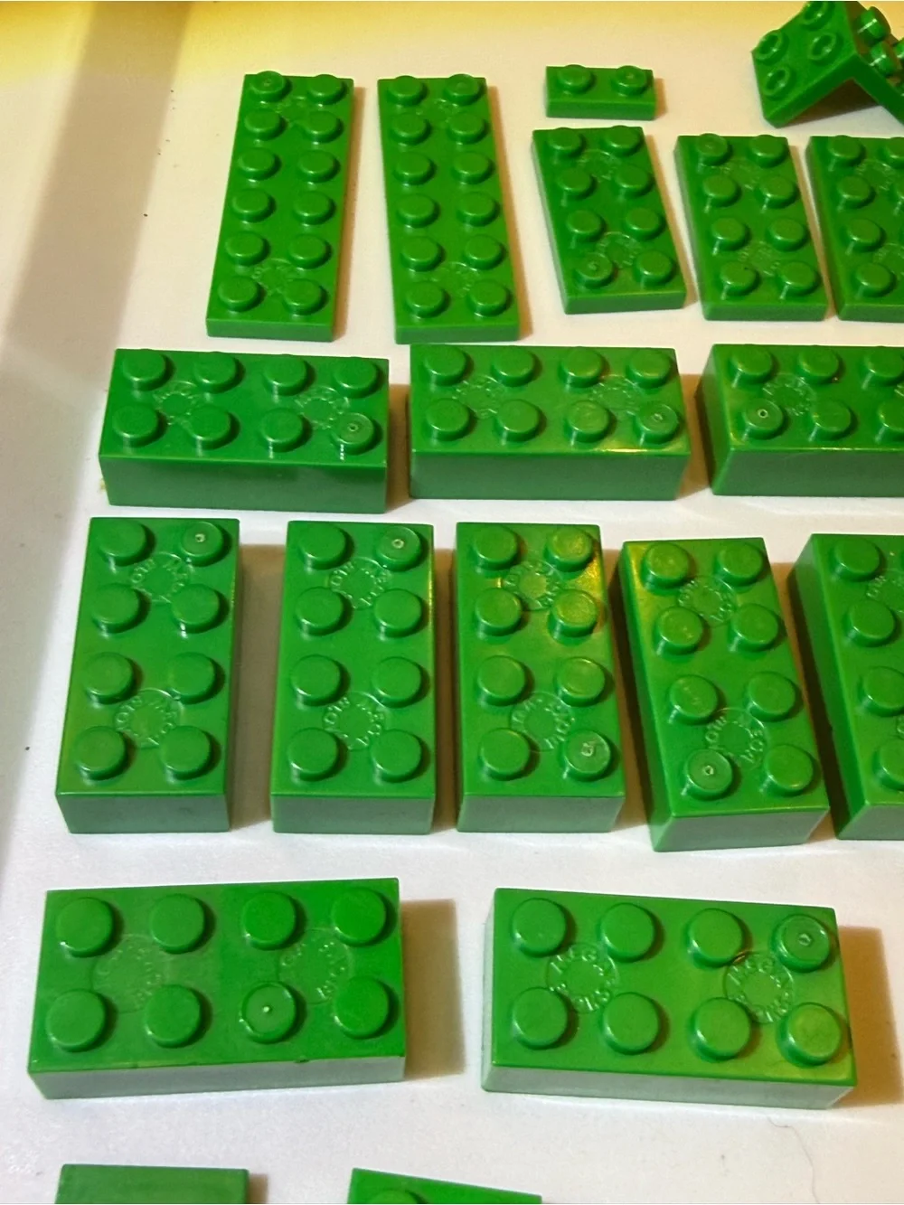 LEGO 51 green blocks planks pieces parts elements lot